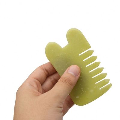 Körperpflege Massage Natur Xiu Yan Jade Stein Schaben Guasha Kamm Haar Gesichtskopf Gua Sha Bürste Werkzeuge für den Kopf