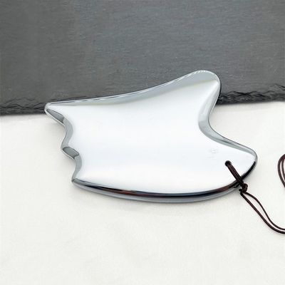 Natürliche Platte Terahertz Gua Sha Gesichtsmassage-Werkzeug Silber Herzform Massager für Schaben und Trigger-Punkte Behandlung