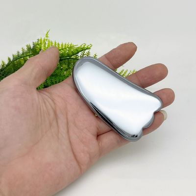Personalisiertes Logo erhältlichd Silber Terahertz Gua Sha Massage Scraping Tool für Haut Spa Gesichtsschönheit