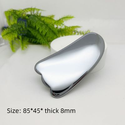Personalisiertes Logo erhältlichd Silber Terahertz Gua Sha Massage Scraping Tool für Haut Spa Gesichtsschönheit
