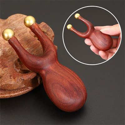 ISO9001-zertifiziertes Messing-Augenmassage-Werkzeug für Nasenbrücke Sandelholz Gesichts-Gua Sha Massage-Kamm 95*38mm Größe