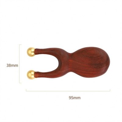 ISO9001-zertifiziertes Messing-Augenmassage-Werkzeug für Nasenbrücke Sandelholz Gesichts-Gua Sha Massage-Kamm 95*38mm Größe