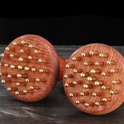 Gua Sha Funktion Messing Universal Meridian Massage Kamm Körpermassage Bürste Kopfhaut Entspannen Und Haarwachstum Kopf Massage Werkzeug