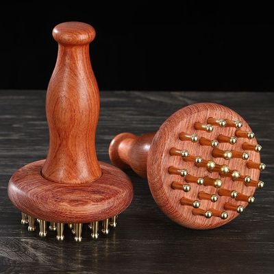 Gua Sha Funktion Messing Universal Meridian Massage Kamm Körpermassage Bürste Kopfhaut Entspannen Und Haarwachstum Kopf Massage Werkzeug