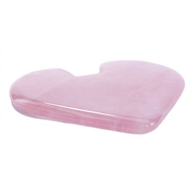 Logo angepasstes Logo verfügbard Rose Quarz Herzförmiger Gua Sha Stein für Hautpflege und Körpermassager