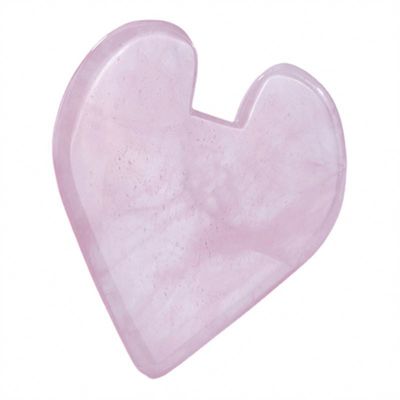 Logo angepasstes Logo verfügbard Rose Quarz Herzförmiger Gua Sha Stein für Hautpflege und Körpermassager