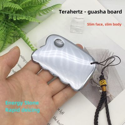 Stil Terahertz-Platte Schaben Massagetool Gua Sha Guasha Brett für Rücken Körpermassager Silber