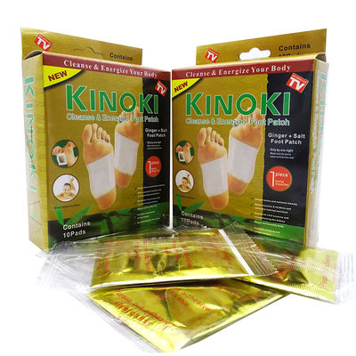 Weiß/goldene Pflanzen-Entgiftungspads 100% natürliches Bambus-Extrakt zur Linderung von Stress und Reinigung der Muskeln