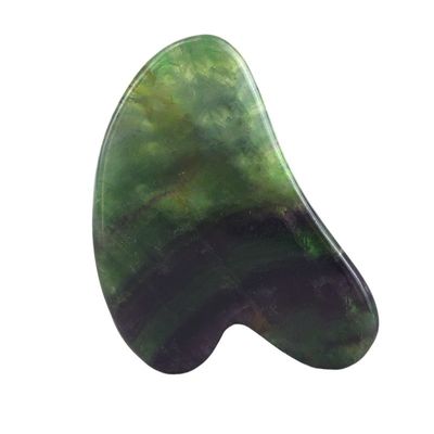 2024 Herz-Form Regenbogen Fluorit Gua Sha Massage Schraubwerkzeug für Body Spa