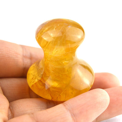 Gelber Zitronenpilz Gua Sha Gesichtsmassage Werkzeug Pilzform zu erschwinglichen Preisen