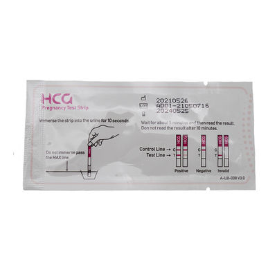 HCG-Teststreifen Schwangerschaft Genauigkeit Mehr als 99% der Früherkennung für innere Streifen Größe 80*3mm