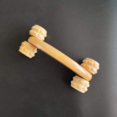 Holz Handheld Body Roller 4 Räder Kugeln Massager für Arm Bein Rücken Fuß Hand Hals Schulter Muskel Schmerzlinderung Massagetool