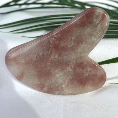 Muskelmassage Herzform Erdbeere Quarz Gua Sha Massagetool Kristall Guasha Körper Selbstpflege Spa Gesichtsschönheit