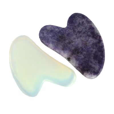 Schönheitsmittel kundenspezifisches Logo verfügbar Opal Gua Sha Schablone für Gesichtsmassager
