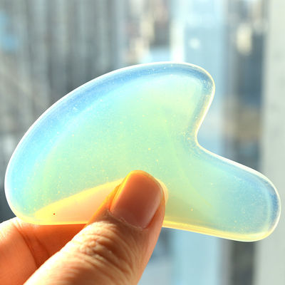 Schönheitsmittel kundenspezifisches Logo verfügbar Opal Gua Sha Schablone für Gesichtsmassager