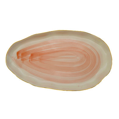 Fischplatte aus Keramik zum Servieren von Fruchtsalat und Pasta Hauptgericht Spülmaschine und Mikrowelle Sicher unregelmäßige Form