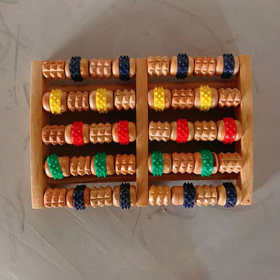 Körpermassager Chinesische Holz Fußmassage Modell Roller für die Gesundheitsversorgung Fußbad Massager Blutzirkulation Massager