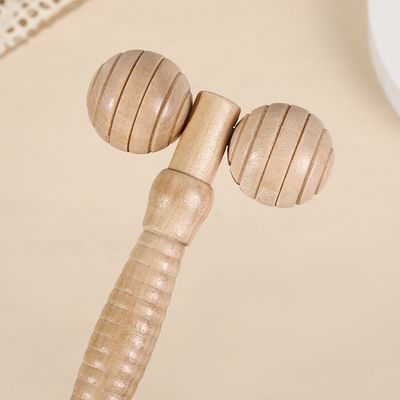 Personalisiertes Logo verfügbard Massage Produkt Schönheitsprodukte Körperpflege Holz Schönheits-Spa Haut-Lifting 3D Gesichtsroller Massager Stick