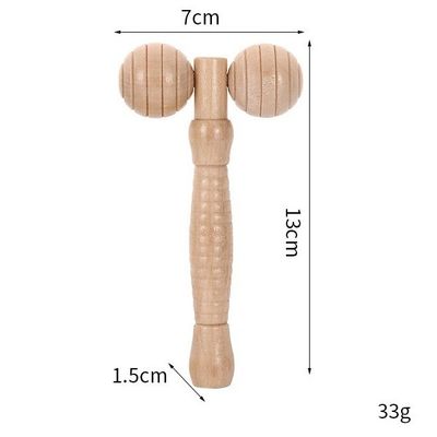 Personalisiertes Logo verfügbard Massage Produkt Schönheitsprodukte Körperpflege Holz Schönheits-Spa Haut-Lifting 3D Gesichtsroller Massager Stick
