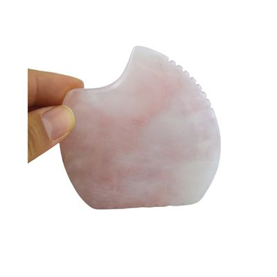Kundenspezifisches Logo Shell Shape Rose Quarz Gua Sha Massagetool für Muskelmassage und Selbstpflege Spa Schönheitsgeräte