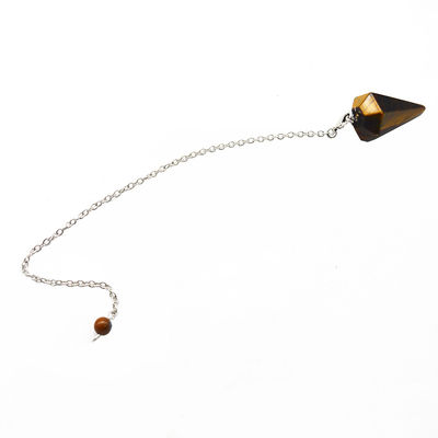Exquisite Natur Tiger Eye Chakra Pendel Kristall Anhänger Halskette für Männer und Frauen Bohemian