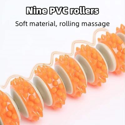 Körpermuskeln Anti-Cellulitis-Massage-Roller Gewichtsverlust Ganzkörper-Relaxation Holztherapie-Massagetools Neunräder-PVC-Roller