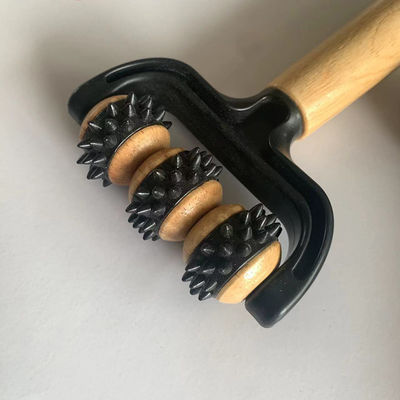 Holz-Massage-Roller für die Muskelmassage Halten Cellulite Schmerz Triggerpunkt Magnetische Kugel-Roller-Tool