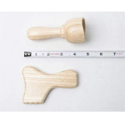 Braunes Massivholz-Mini-Massager-Roller-Massage-Stick mit Griff Sechsstück-Set Guasha Körper Selbstgesundheit Hautpflege-Tool Spa