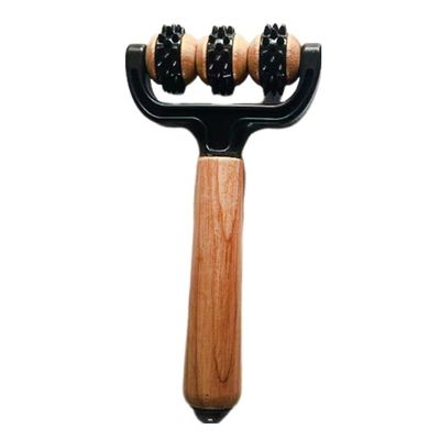 Holz-Roller-Massagestick Handbuch Drei-Perlen-Massager mit Magnetkugel für den Körper Gesundheit Schönheitsmittel Spa Muskelentspannung Massage Bereich Körper