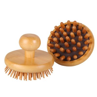 Braune Pilzform Bambus Gua Sha Kopfhaut Massage Airbag Kamm Holz Guasha Werkzeugkopf Entspannung Massager Haar Gesundheit Schönheitsbürste