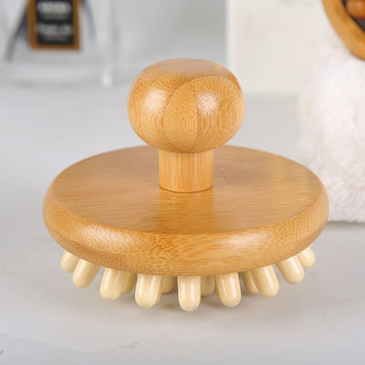 Braune Pilzform Bambus Gua Sha Kopfhaut Massage Airbag Kamm Holz Guasha Werkzeugkopf Entspannung Massager Haar Gesundheit Schönheitsbürste