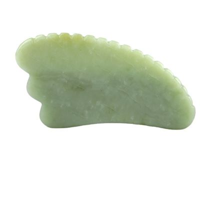 Grüne Guasha Natur Xiuyan Jade Schrauben Gesicht Stein Gua Sha Gesichtstherapie Massagetool OEM ODM Professionell