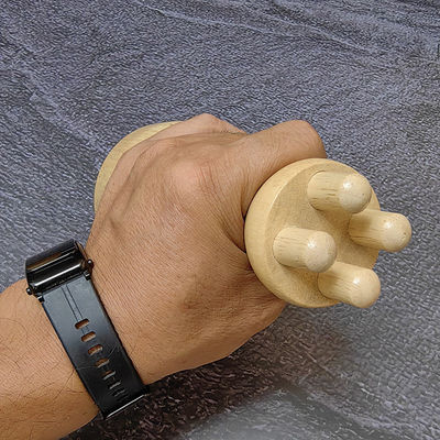 Muskelmassage Pilzkügel Körperkontur Roller für Lymphdrainage Therapie Gua Sha Holz Trigger Point Massager Tool