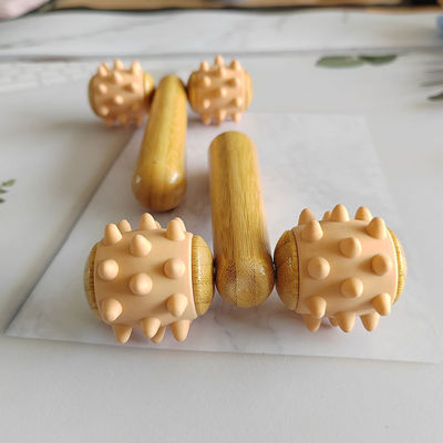 Körpermassage-Ausrüstung Sommer 2024 Trending Ankünfte Handmassage Roller Augenmassage Roller Stick Holz 3D Roller Gesichtsmassager