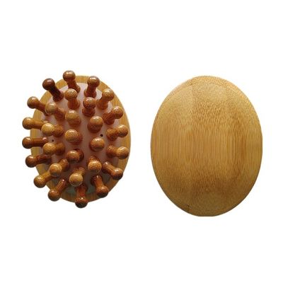 Körpermuskeln Braun beliebt Natur Bambus Gua Sha Kopfhaut Massage Airbag Kamm Holz Guasha Werkzeug Kopf Entspannung Massager Haar Gesundheit Schönheitsbürste