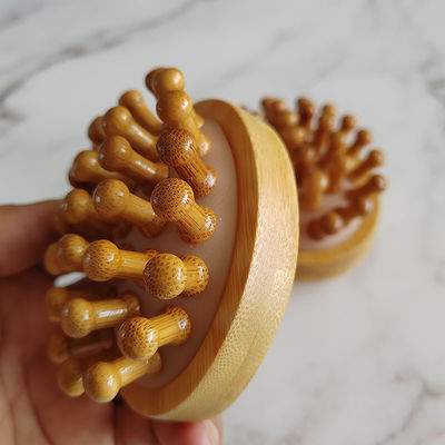 Körpermuskeln Braun beliebt Natur Bambus Gua Sha Kopfhaut Massage Airbag Kamm Holz Guasha Werkzeug Kopf Entspannung Massager Haar Gesundheit Schönheitsbürste