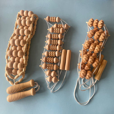 Körpermassage Holz-Roller-Massagetool Dredge Meridian Gesundheitswesen Muskel Faszie Entspannung Physiotherapie für maßgeschneidertes Logo