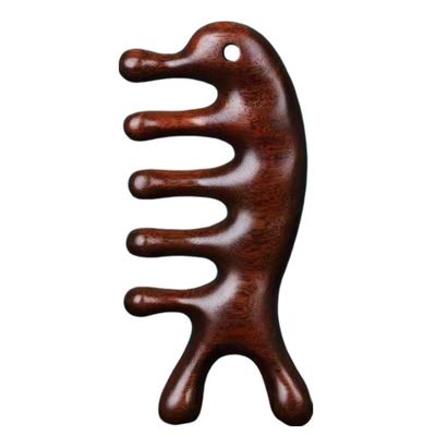 Kopfmassage Ausrüstung 2023 Natur Sandelholz Gua Sha Kopfhaut Massage Kamm Holz Guasha Werkzeug für Haarpflege und Kopfspaß