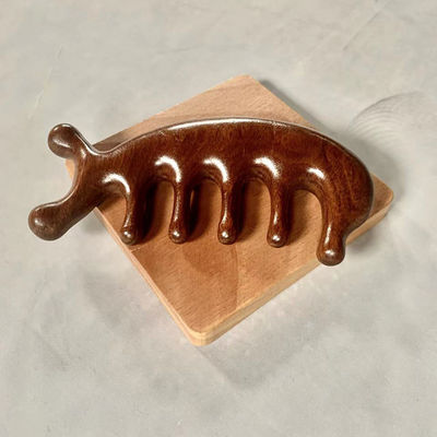 Kopfmassage Ausrüstung 2023 Natur Sandelholz Gua Sha Kopfhaut Massage Kamm Holz Guasha Werkzeug für Haarpflege und Kopfspaß