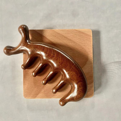 Kopfmassage Ausrüstung 2023 Natur Sandelholz Gua Sha Kopfhaut Massage Kamm Holz Guasha Werkzeug für Haarpflege und Kopfspaß