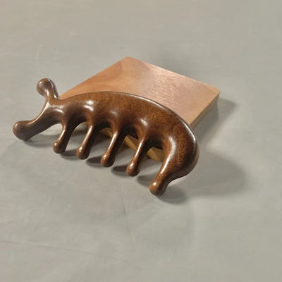 Kopfmassage Ausrüstung 2023 Natur Sandelholz Gua Sha Kopfhaut Massage Kamm Holz Guasha Werkzeug für Haarpflege und Kopfspaß