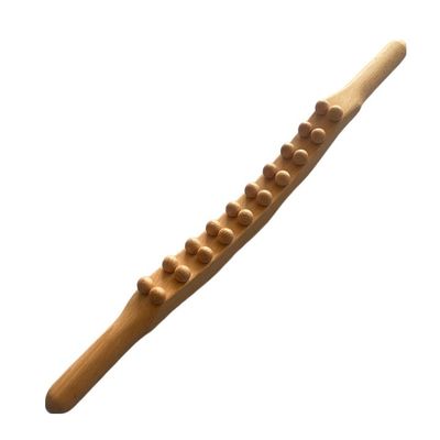 Personalisiertes Logo verfügbard Holz Guasha Schrauben Stick Roller Massager für Körpermassage Ausrüstung und Muskelentspannung