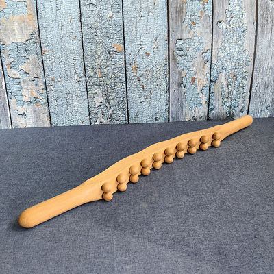 Personalisiertes Logo verfügbard Holz Guasha Schrauben Stick Roller Massager für Körpermassage Ausrüstung und Muskelentspannung