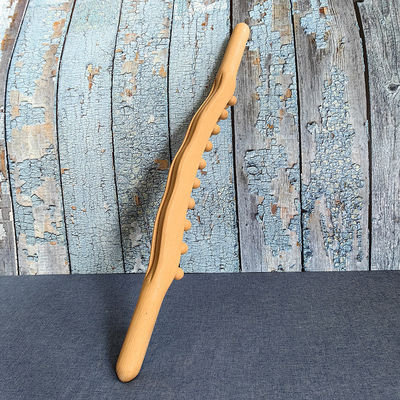 Personalisiertes Logo verfügbard Holz Guasha Schrauben Stick Roller Massager für Körpermassage Ausrüstung und Muskelentspannung