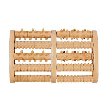 Besonderes Logo erhältlichd Holz Fußrollen Massager für Thelar-Massage und Meridian-Dredging-Behandlung