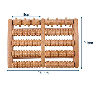 Besonderes Logo erhältlichd Holz Fußrollen Massager für Thelar-Massage und Meridian-Dredging-Behandlung