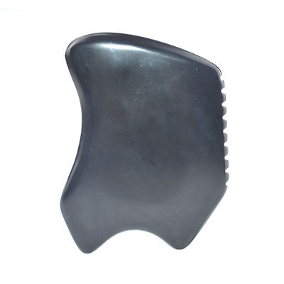 Spezielle Form Gua Sha Board Natürliche schwarze Bian Stein Schraubwerkzeug für Gesicht und Körper Massage-Ausrüstung