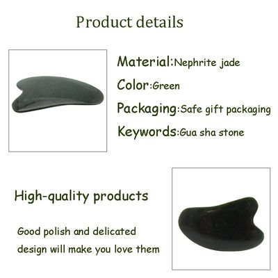 Gesichtsmassager Naturnephrit Jade Stein Gua Sha Board für Gesicht und Körper Hautpflege SPA Akupunktur Therapie Behandlung