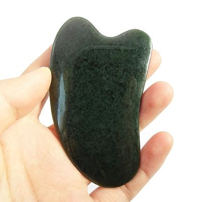 Gesichtsmassager Naturnephrit Jade Stein Gua Sha Board für Gesicht und Körper Hautpflege SPA Akupunktur Therapie Behandlung