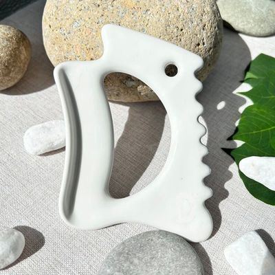 Keramisches Gua Sha Massagetool für die Lymphdrainage Kiefer-Bildhauer Körpermassager Hautpflege-Tools Guasha Funktion Keramik